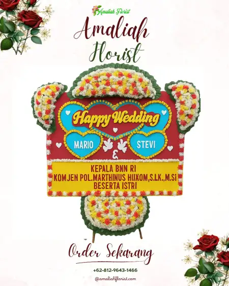 Papan Bunga Pernikahan Pringkasap